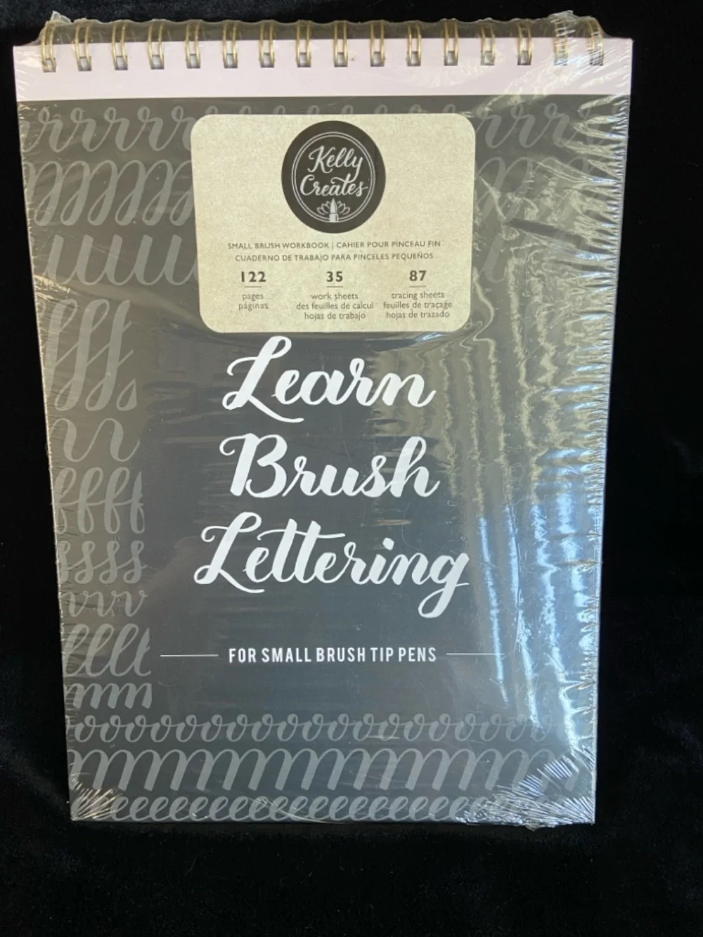 💜 American Crafts Kelly Creates Learn Brush Lettering Workbook NEW Small Brush